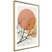 Wall Poster Double Moon - abstract tree and moon on fabric texture 123773 additionalThumb 6