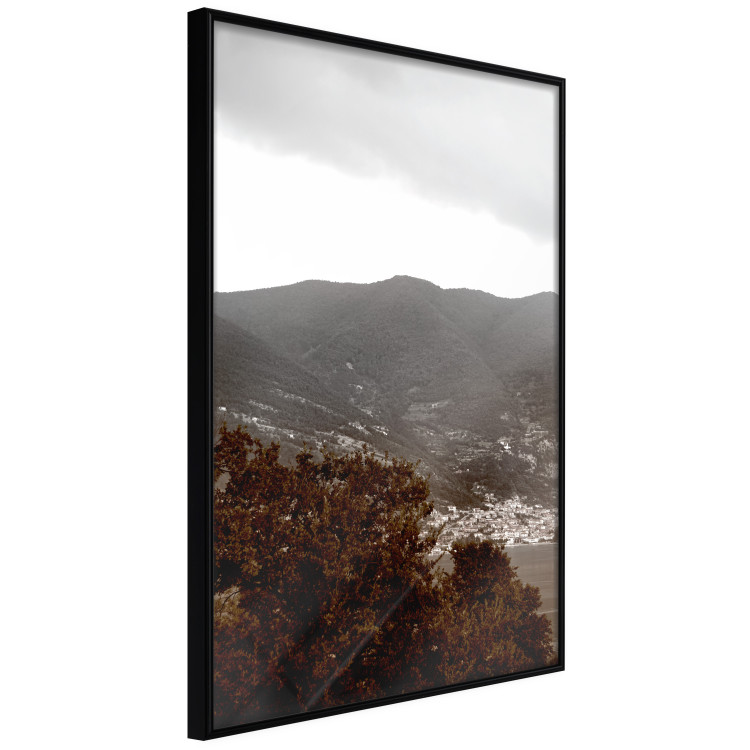 Poster Valley - cityscape by the sea against mountains and cloudy sky 124473 additionalImage 5