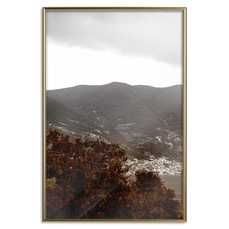 Poster Valley - cityscape by the sea against mountains and cloudy sky 124473 additionalImage 8