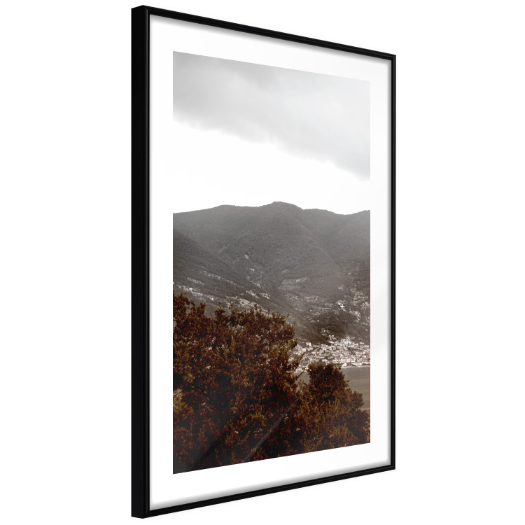 Poster Valley - cityscape by the sea against mountains and cloudy sky 124473 additionalImage 3