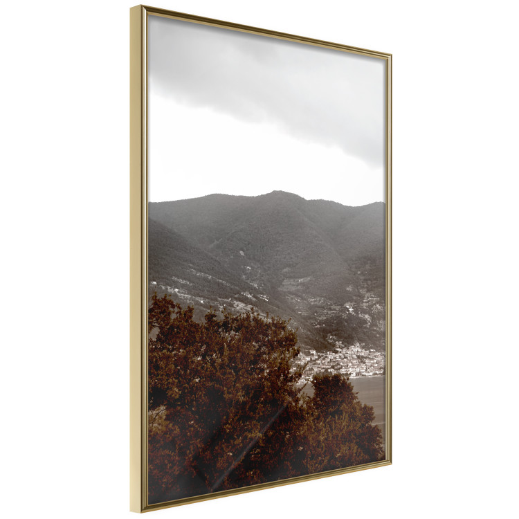 Poster Valley - cityscape by the sea against mountains and cloudy sky 124473 additionalImage 4