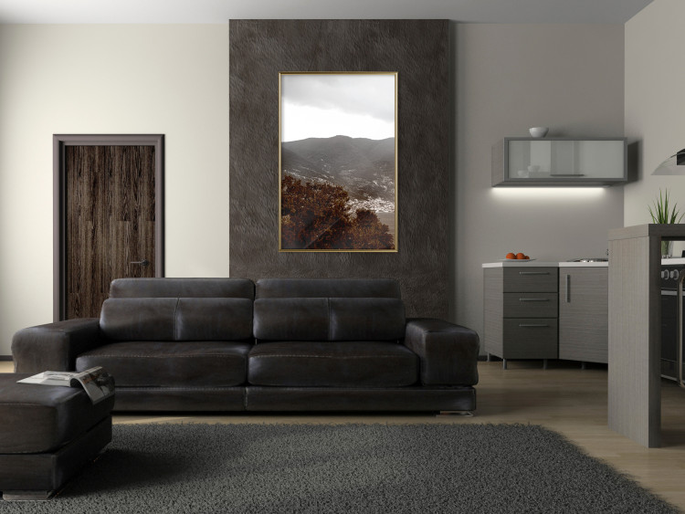 Poster Valley - cityscape by the sea against mountains and cloudy sky 124473 additionalImage 19