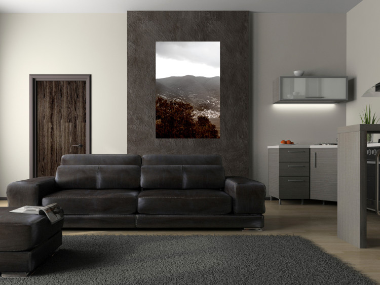 Poster Valley - cityscape by the sea against mountains and cloudy sky 124473 additionalImage 17