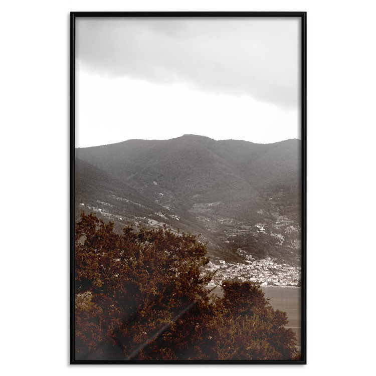 Poster Valley - cityscape by the sea against mountains and cloudy sky 124473 additionalImage 14