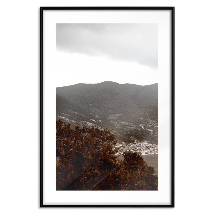 Poster Valley - cityscape by the sea against mountains and cloudy sky 124473 additionalImage 7