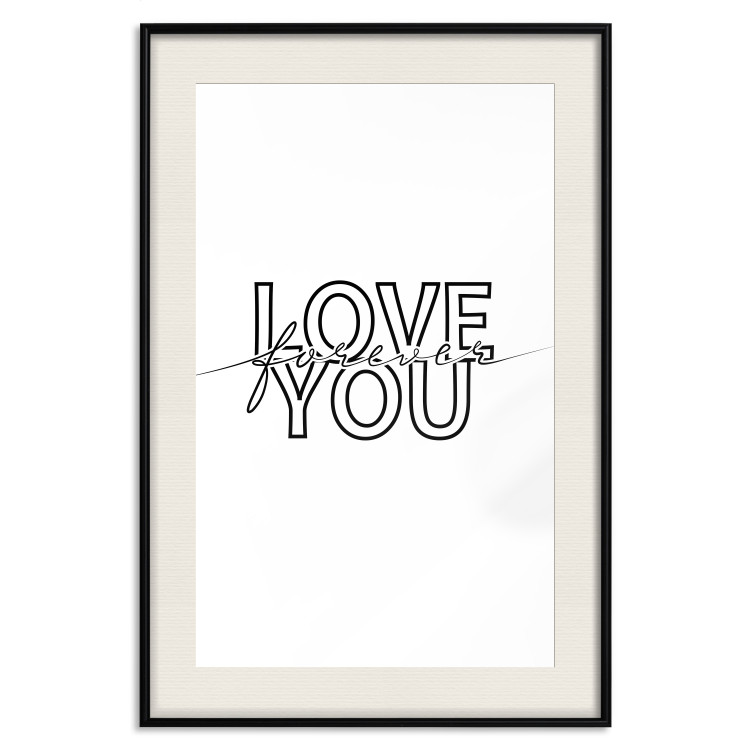 Poster Love You Forever - English text "love" on a contrasting white background 125273 additionalImage 18