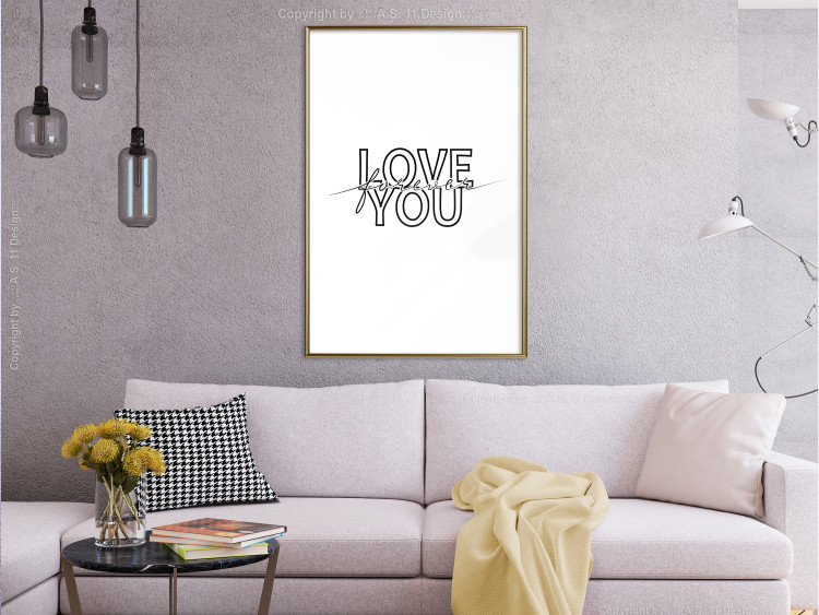 Poster Love You Forever - English text "love" on a contrasting white background 125273 additionalImage 15