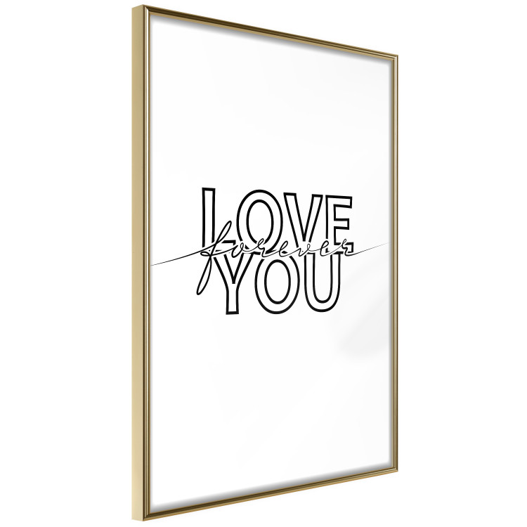 Poster Love You Forever - English text "love" on a contrasting white background 125273 additionalImage 14