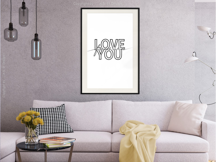 Poster Love You Forever - English text "love" on a contrasting white background 125273 additionalImage 22