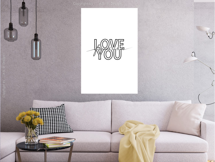 Poster Love You Forever - English text "love" on a contrasting white background 125273 additionalImage 2