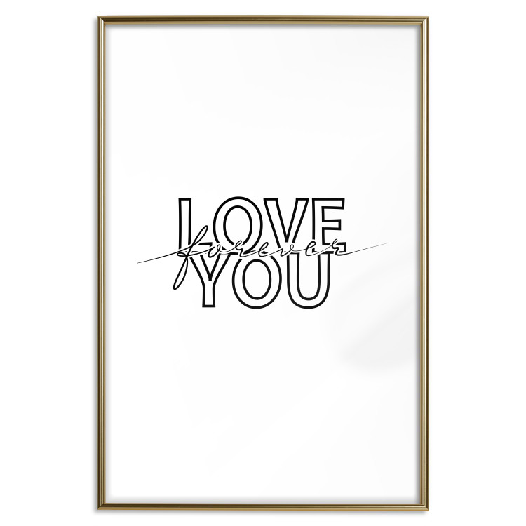 Poster Love You Forever - English text "love" on a contrasting white background 125273 additionalImage 16