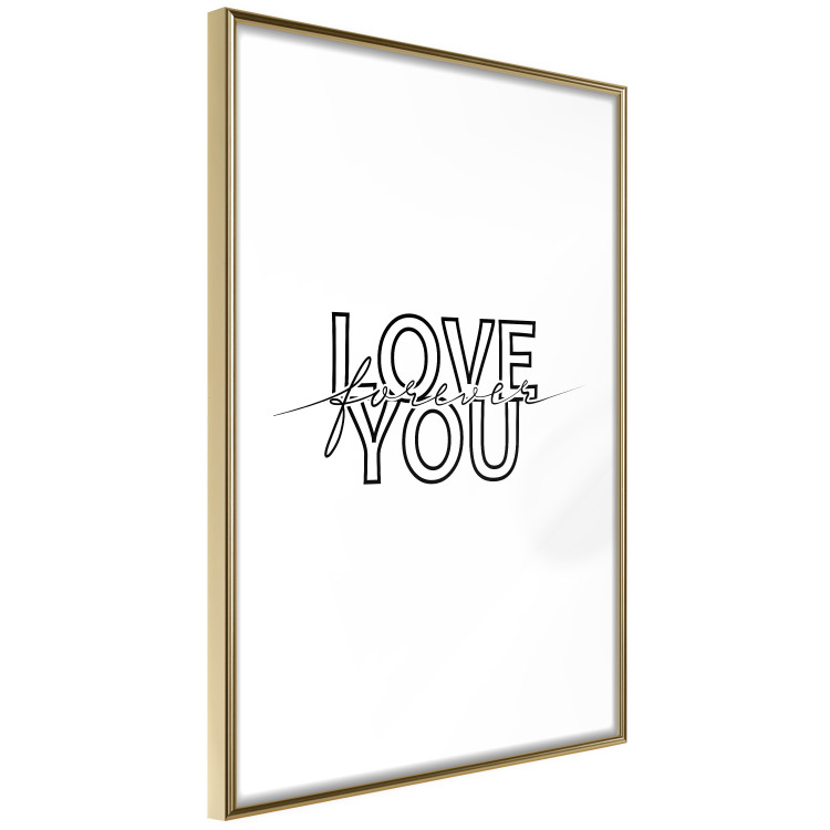 Poster Love You Forever - English text "love" on a contrasting white background 125273 additionalImage 6