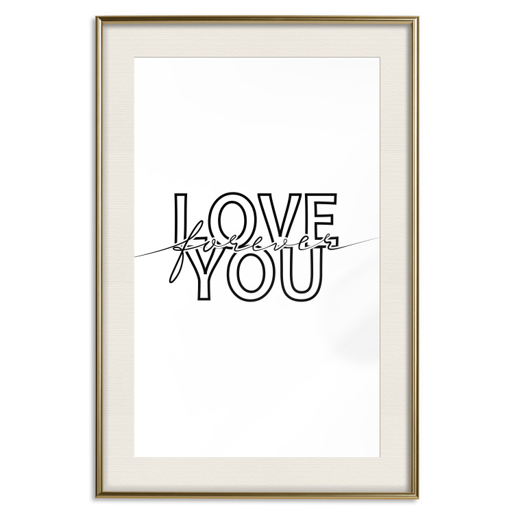 Poster Love You Forever - English text "love" on a contrasting white background 125273 additionalImage 19