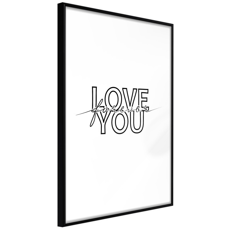 Poster Love You Forever - English text "love" on a contrasting white background 125273 additionalImage 11