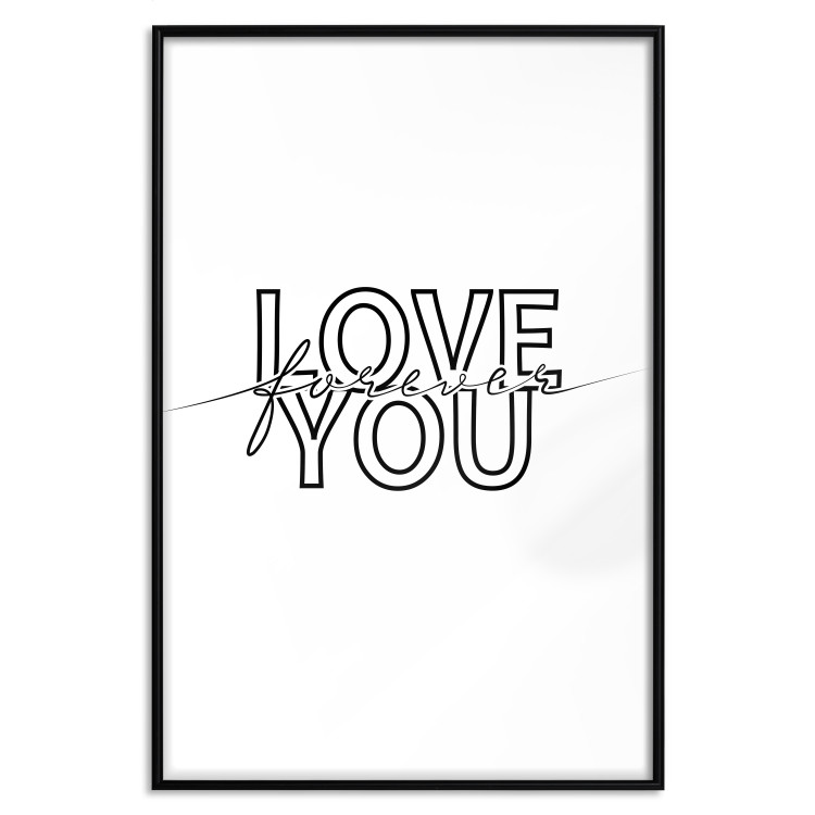 Poster Love You Forever - English text "love" on a contrasting white background 125273 additionalImage 24