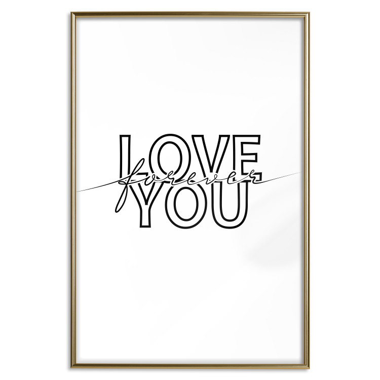 Poster Love You Forever - English text "love" on a contrasting white background 125273 additionalImage 16