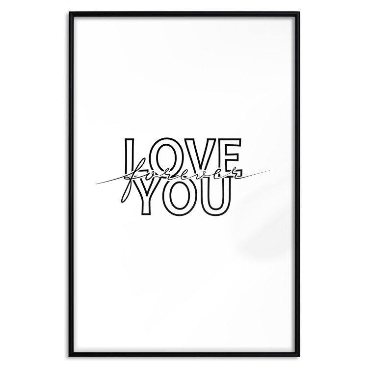 Poster Love You Forever - English text "love" on a contrasting white background 125273 additionalImage 17