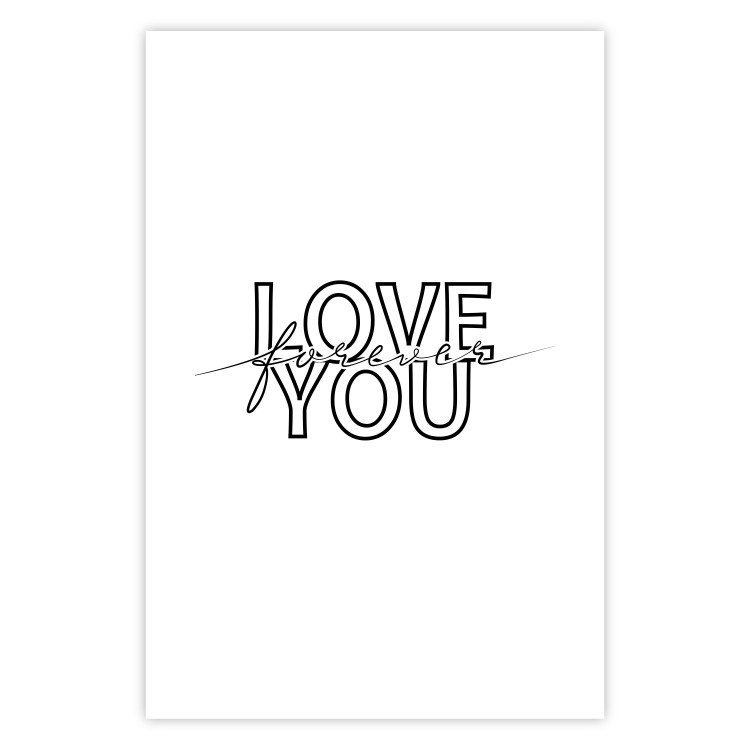 Poster Love You Forever - English text "love" on a contrasting white background 125273 additionalImage 19