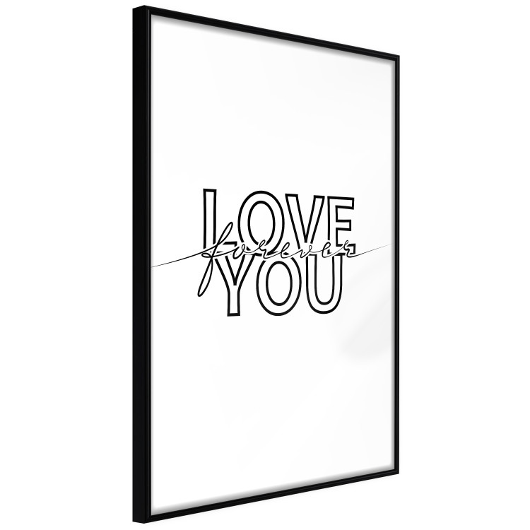 Poster Love You Forever - English text "love" on a contrasting white background 125273 additionalImage 10