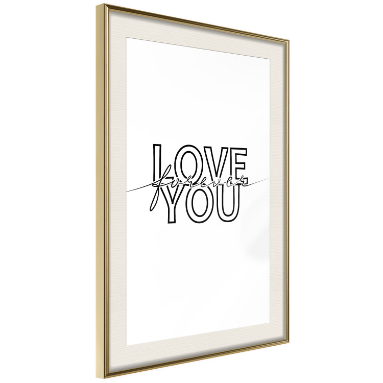 Poster Love You Forever - English text "love" on a contrasting white background 125273 additionalImage 2