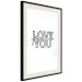 Poster Love You Forever - English text "love" on a contrasting white background 125273 additionalThumb 3
