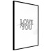 Poster Love You Forever - English text "love" on a contrasting white background 125273 additionalThumb 11