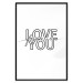 Poster Love You Forever - English text "love" on a contrasting white background 125273 additionalThumb 18