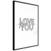 Poster Love You Forever - English text "love" on a contrasting white background 125273 additionalThumb 10