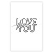 Poster Love You Forever - English text "love" on a contrasting white background 125273