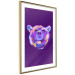 Poster Colorful Bear - abstract animal head on a purple background 126673 additionalThumb 9