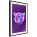 Poster Colorful Bear - abstract animal head on a purple background 126673 additionalThumb 2