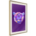 Poster Colorful Bear - abstract animal head on a purple background 126673 additionalThumb 3
