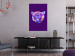 Poster Colorful Bear - abstract animal head on a purple background 126673 additionalThumb 2