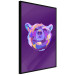 Poster Colorful Bear - abstract animal head on a purple background 126673 additionalThumb 11