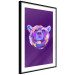 Poster Colorful Bear - abstract animal head on a purple background 126673 additionalThumb 6