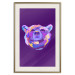 Poster Colorful Bear - abstract animal head on a purple background 126673 additionalThumb 20