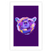 Poster Colorful Bear - abstract animal head on a purple background 126673 additionalThumb 25
