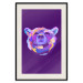 Poster Colorful Bear - abstract animal head on a purple background 126673 additionalThumb 19