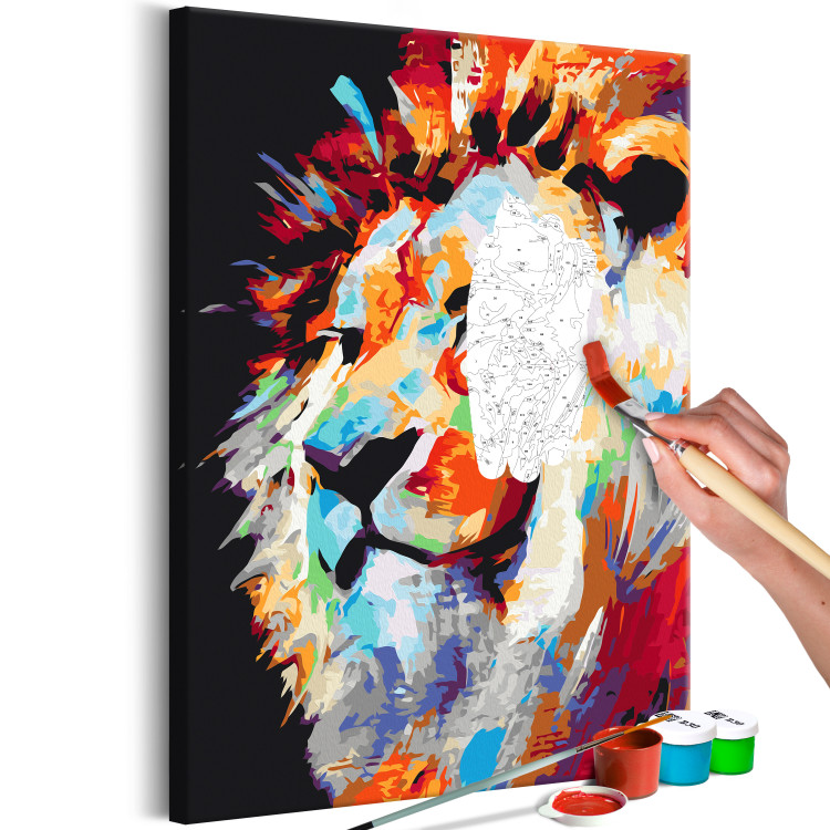 Paint by number Portrait of a Colourful Lion 127973 additionalImage 3