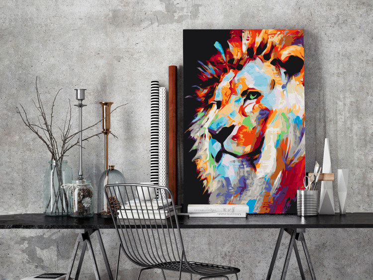 Paint by number Portrait of a Colourful Lion 127973 additionalImage 2
