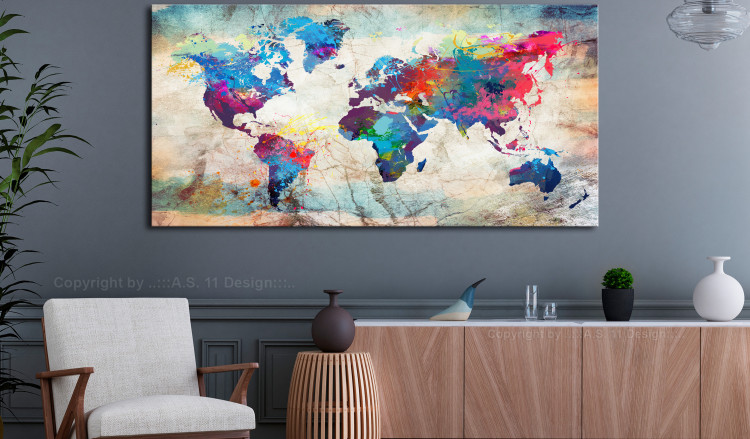 Large canvas print World Maps: Modern Style II [Large Format] 128673 additionalImage 6