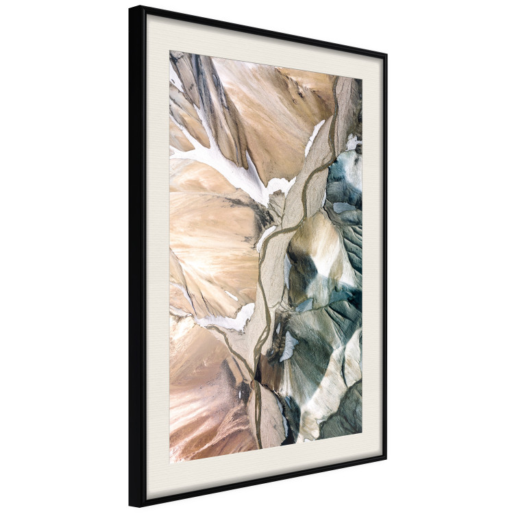 Poster Mountain Space - abstraction amidst rocky cliffs in warm hues 129473 additionalImage 2