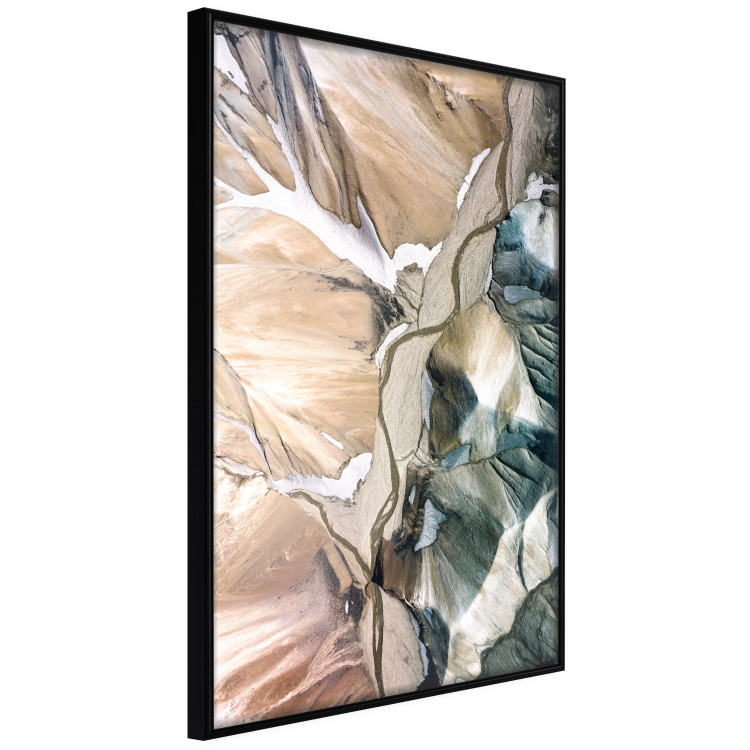 Poster Mountain Space - abstraction amidst rocky cliffs in warm hues 129473 additionalImage 11