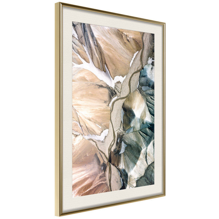 Poster Mountain Space - abstraction amidst rocky cliffs in warm hues 129473 additionalImage 3