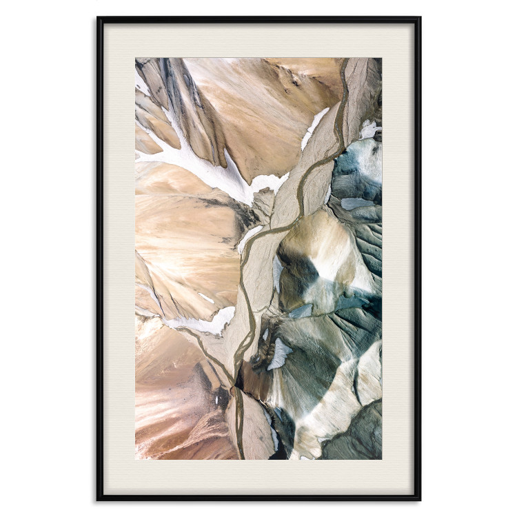 Poster Mountain Space - abstraction amidst rocky cliffs in warm hues 129473 additionalImage 19