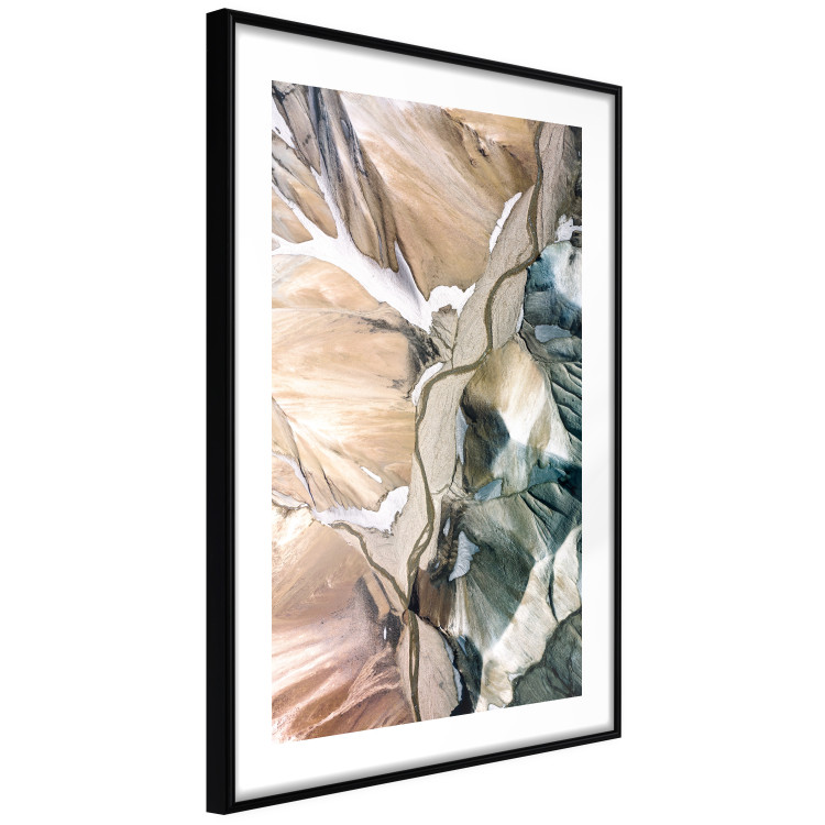 Poster Mountain Space - abstraction amidst rocky cliffs in warm hues 129473 additionalImage 8