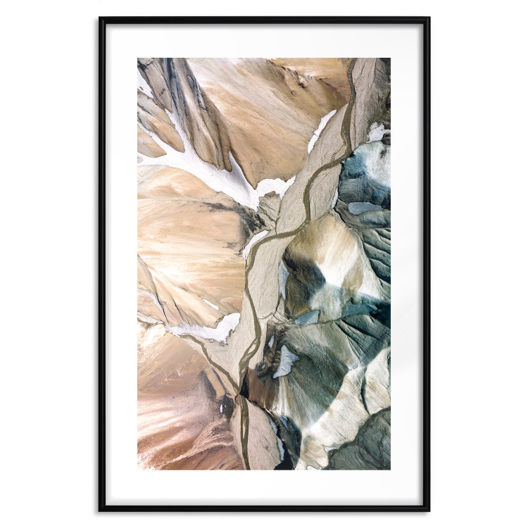 Poster Mountain Space - abstraction amidst rocky cliffs in warm hues 129473 additionalImage 15