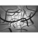 Wall Mural Tangled space - black and white abstract with fancy ribbons 129873 additionalThumb 5