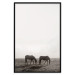 Poster Morning Respite - landscape of horses in a field against bright sky 130273 additionalThumb 16