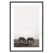Poster Morning Respite - landscape of horses in a field against bright sky 130273 additionalThumb 15